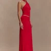 Bruna Slinky Fishtail Maxi Skirt – Red Bruna Slinky Fishtail Maxi Skirt – Red