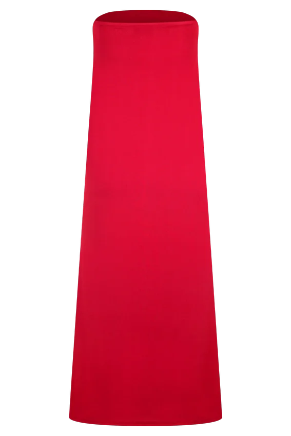 Bruna Slinky Fishtail Maxi Skirt – Red Bruna Slinky Fishtail Maxi Skirt – Red