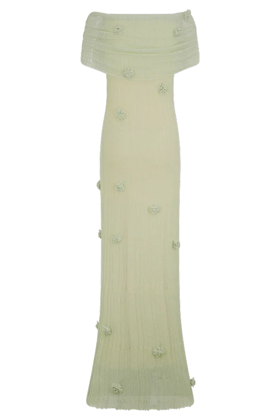 Brynn Orchid Knit Maxi Dress – Pastel Green Brynn Orchid Knit Maxi Dress – Pastel Green
