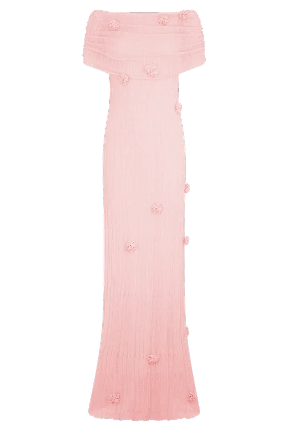 Brynn Orchid Knit Maxi Dress – Pastel Pink Brynn Orchid Knit Maxi Dress – Pastel Pink