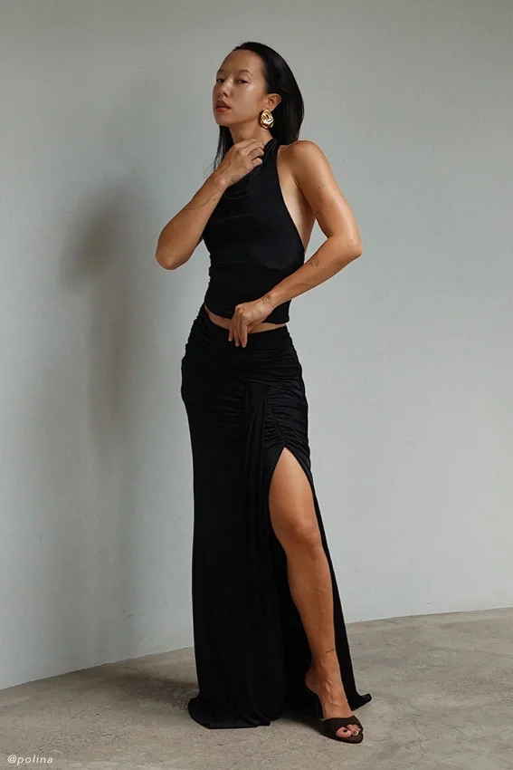 Calandra Slinky Maxi Skirt – Black Calandra Slinky Maxi Skirt – Black