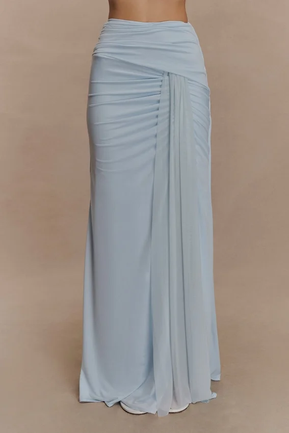 Calandra Slinky Maxi Skirt – Pale Blue Calandra Slinky Maxi Skirt – Pale Blue