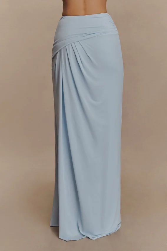Calandra Slinky Maxi Skirt – Pale Blue Calandra Slinky Maxi Skirt – Pale Blue