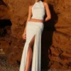 Calandra Slinky Maxi Skirt – Pale Blue Calandra Slinky Maxi Skirt – Pale Blue