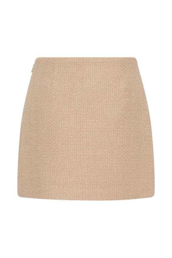 Camilla Boucle Mini Skirt – Light Taupe Camilla Boucle Mini Skirt – Light Taupe