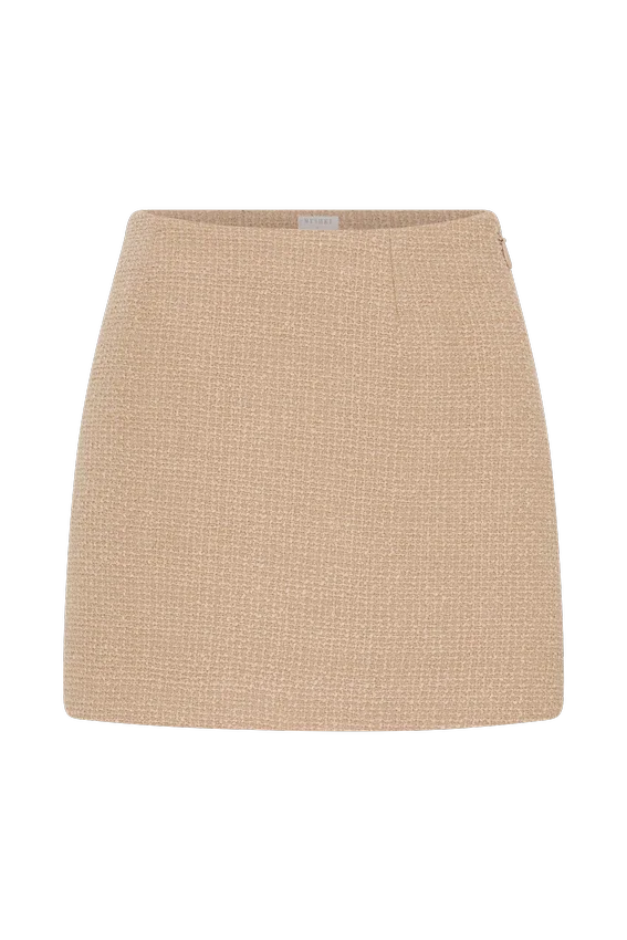 Camilla Boucle Mini Skirt – Light Taupe Camilla Boucle Mini Skirt – Light Taupe