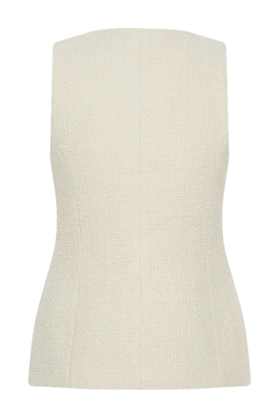 Camilla Boucle Sleeveless Vest – Ivory Camilla Boucle Sleeveless Vest – Ivory