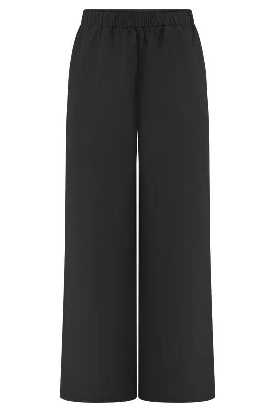 Campbell Cotton Wide Leg Pants – Black Campbell Cotton Wide Leg Pants – Black