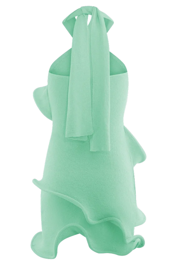 Caprice Halter Knit Mini Dress – Lagoon Caprice Halter Knit Mini Dress – Lagoon