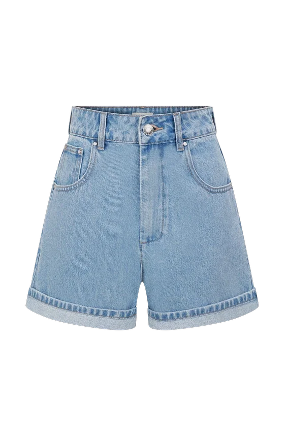 Carlene Cuffed Denim Shorts – Classic Blue Carlene Cuffed Denim Shorts – Classic Blue