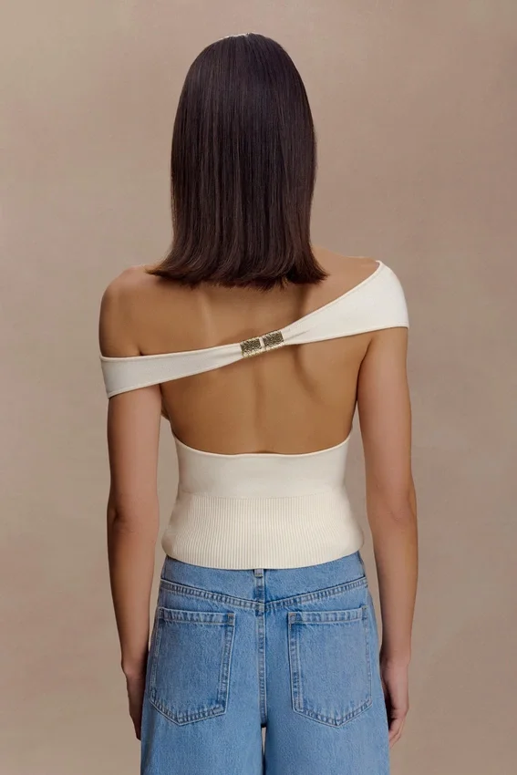 Carley Off Shoulder Knit Top – Ivory Carley Off Shoulder Knit Top – Ivory