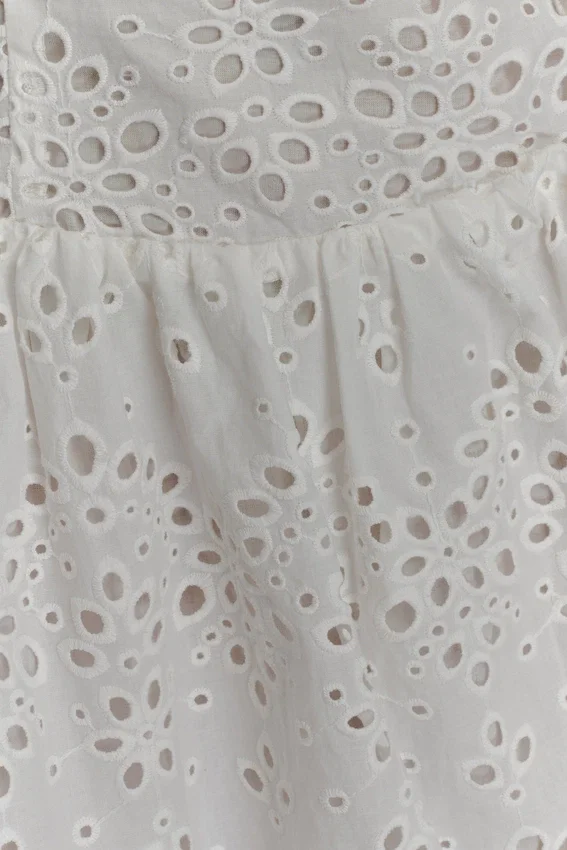 Carlina Broderie Mini Dress – White Carlina Broderie Mini Dress – White