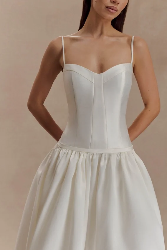 Carol Taffeta Maxi Gown – Ivory Carol Taffeta Maxi Gown – Ivory