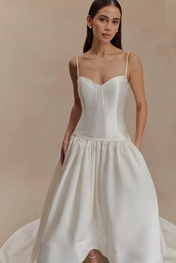 Carol Taffeta Maxi Gown – Ivory Carol Taffeta Maxi Gown – Ivory