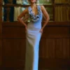 Carolyn Linen Bubble Maxi Dress – Misty Blue Carolyn Linen Bubble Maxi Dress – Misty Blue