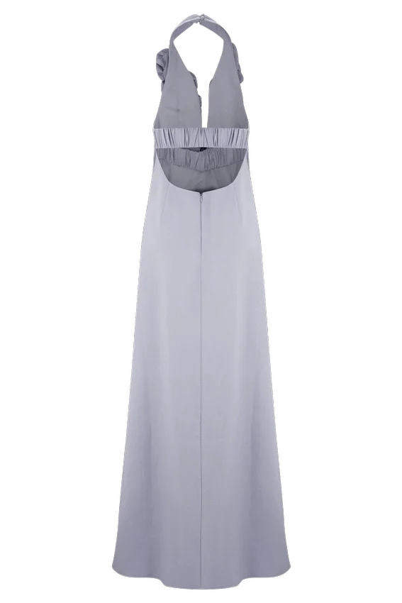 Carolyn Linen Bubble Maxi Dress – Misty Blue Carolyn Linen Bubble Maxi Dress – Misty Blue