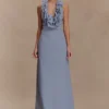 Carolyn Linen Bubble Maxi Dress – Misty Blue Carolyn Linen Bubble Maxi Dress – Misty Blue