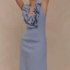 Carolyn Linen Bubble Maxi Dress – Misty Blue Carolyn Linen Bubble Maxi Dress – Misty Blue