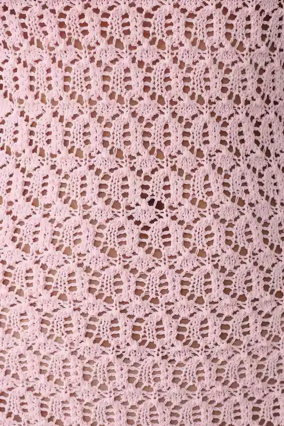 Carrisa Crochet Knit Mini Dress – Baby Pink Carrisa Crochet Knit Mini Dress – Baby Pink