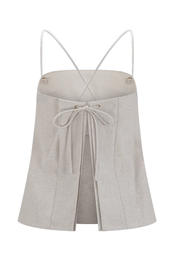 Casey Linen Corded Embroidered Linen Top – Natural Casey Linen Corded Embroidered Linen Top – Natural