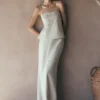 Casey Linen Embroidered Maxi Skirt – Natural Casey Linen Embroidered Maxi Skirt – Natural