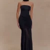 Caspian Slinky And Mesh Off Shoulder Maxi Dress – Black Caspian Slinky And Mesh Off Shoulder Maxi Dress – Black