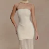 Caspian Slinky And Mesh Off Shoulder Maxi Dress – Ivory Caspian Slinky And Mesh Off Shoulder Maxi Dress – Ivory