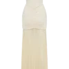 Caspian Slinky And Mesh Off Shoulder Maxi Dress – Ivory Caspian Slinky And Mesh Off Shoulder Maxi Dress – Ivory