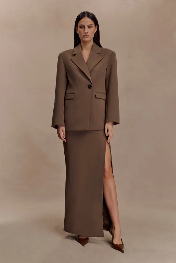 Cassie Column Maxi Skirt – Cacao Brown Cassie Column Maxi Skirt – Cacao Brown