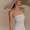 Cecil Straw Maxi Hat – Black And Neutral Stripe Cecil Straw Maxi Hat – Black And Neutral Stripe