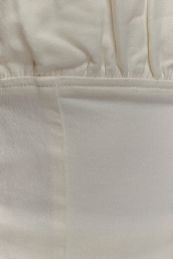 Cecilia Denim Frill Corset – White Cecilia Denim Frill Corset – White