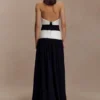 Celine Chiffon Maxi Dress – Black/White Celine Chiffon Maxi Dress – Black/White