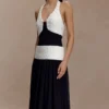 Celine Chiffon Maxi Dress – Black/White Celine Chiffon Maxi Dress – Black/White