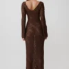 Chelsea Lurex Crochet Maxi Dress – Bronze Chelsea Lurex Crochet Maxi Dress – Bronze