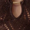 Chelsea Lurex Crochet Maxi Dress – Bronze Chelsea Lurex Crochet Maxi Dress – Bronze