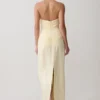 Chiara Halter Satin Maxi Dress – Buttermilk Chiara Halter Satin Maxi Dress – Buttermilk