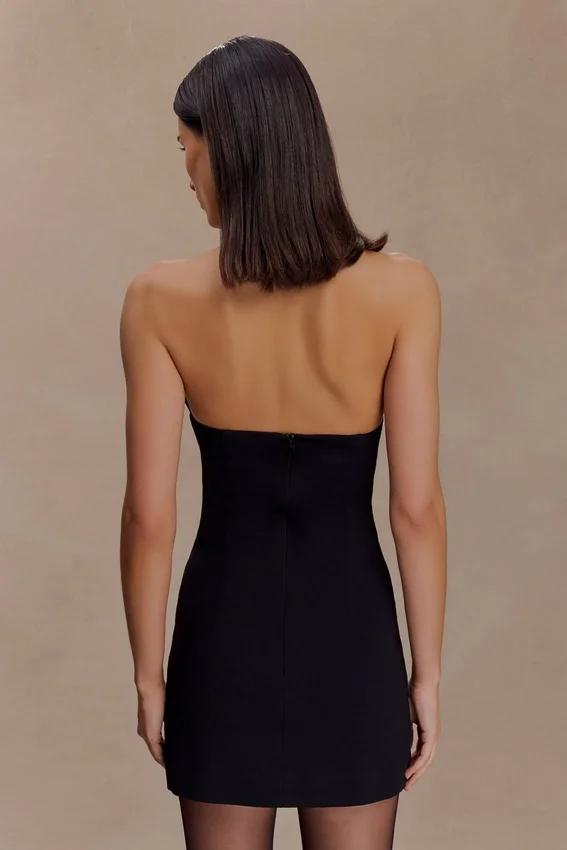 Christina Cross Over Mini Dress – Black Christina Cross Over Mini Dress – Black