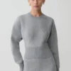 Ciaralee Cinched Waist Jumper – Grey Marle