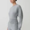 Ciaralee Cinched Waist Jumper – Grey Marle