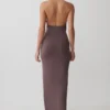 Cindylou Halter Knit Maxi Dress – Peppercorn Cindylou Halter Knit Maxi Dress – Peppercorn