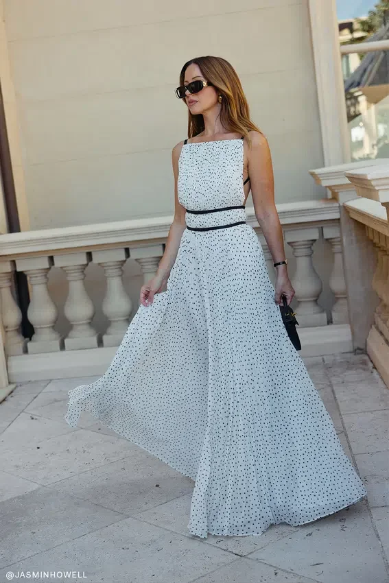 Clarisse Pleated Maxi Dress – Polka Dot Clarisse Pleated Maxi Dress – Polka Dot