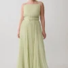 Clarisse Pleated Maxi Dress – Sage Clarisse Pleated Maxi Dress – Sage