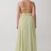 Clarisse Pleated Maxi Dress – Sage Clarisse Pleated Maxi Dress – Sage