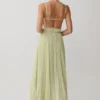 Clarisse Pleated Maxi Dress – Sage Clarisse Pleated Maxi Dress – Sage