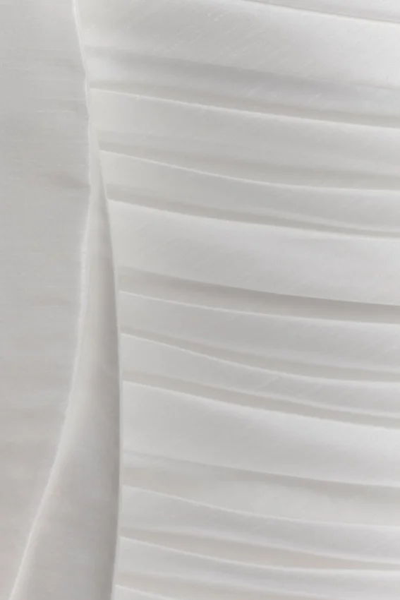 Claudine Taffeta Floral Mini Dress – White Claudine Taffeta Floral Mini Dress – White