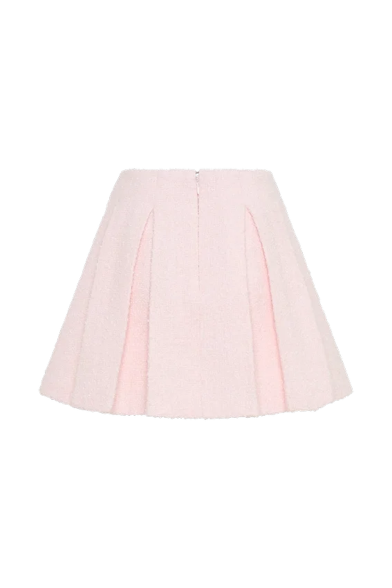 Cleo Boucle Mini Skirt – Powder Pink Cleo Boucle Mini Skirt – Powder Pink