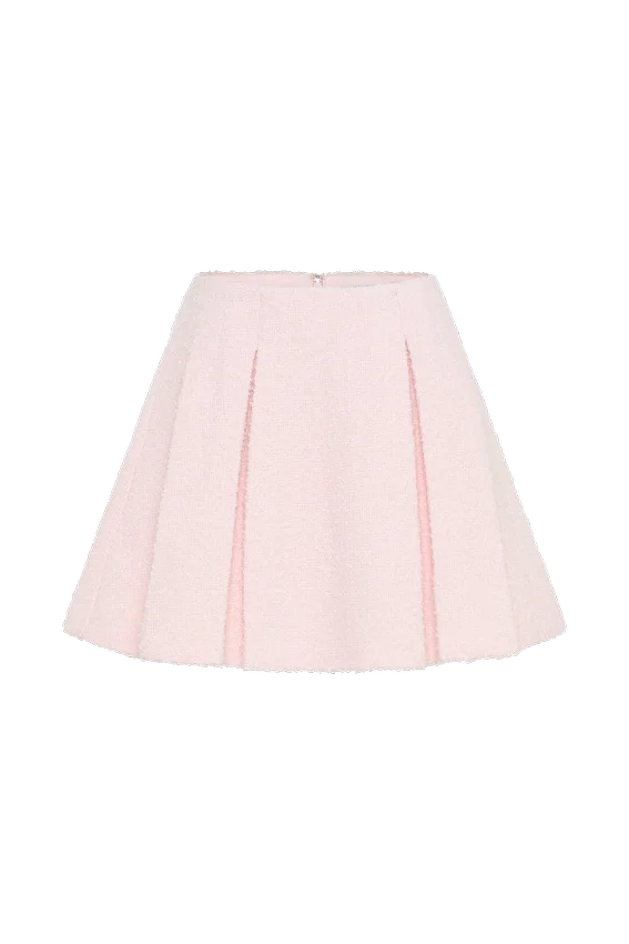 Cleo Boucle Mini Skirt – Powder Pink Cleo Boucle Mini Skirt – Powder Pink
