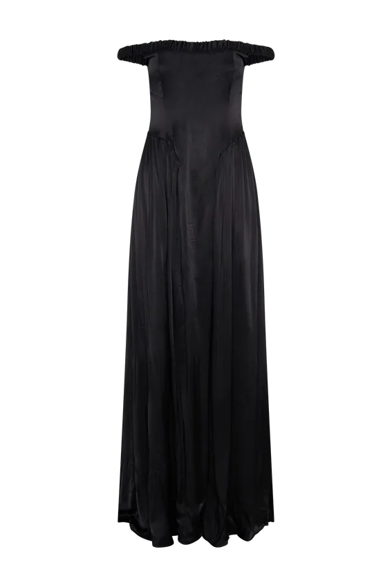 Coco Dropped Waist Maxi Dress – Black Coco Dropped Waist Maxi Dress – Black