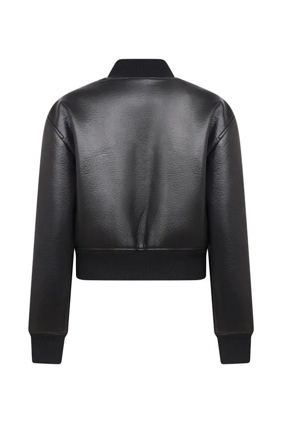 Codi Faux Leather Bomber Jacket – Black Codi Faux Leather Bomber Jacket – Black