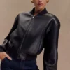 Codi Faux Leather Bomber Jacket – Black Codi Faux Leather Bomber Jacket – Black